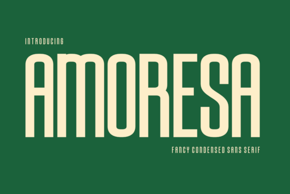 Amoresa: A Stylish Condensed Sans Serif Font for Modern Editorial Design