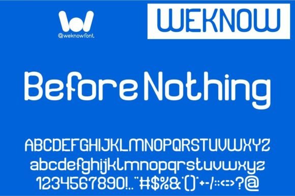 Before Nothing: A Minimalist Sans Serif Font for Modern Design