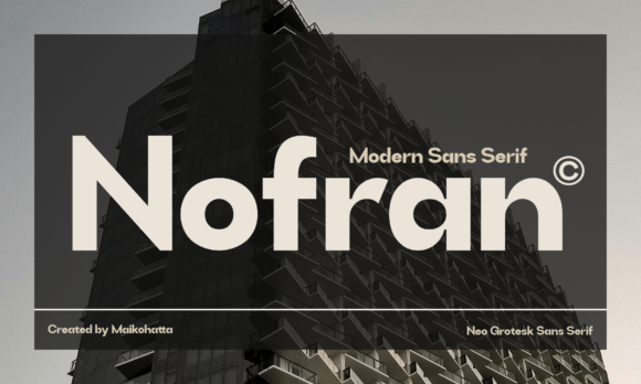 Nofran: A Modern Sans Serif Font for Editorial Design and Digital Publishing