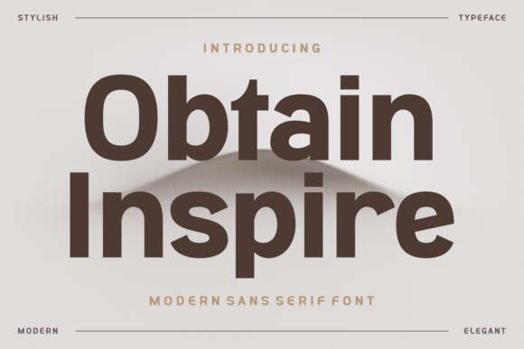 Obtain Inspire: A Modern Sans Serif Font for Handmade Labels, Invitations, and Shop Branding