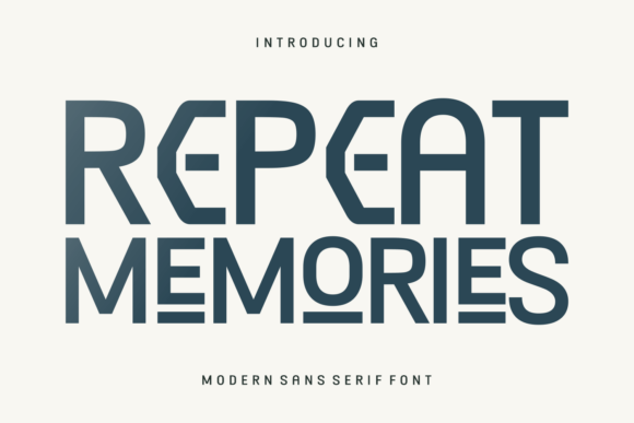 Repeat Memories: A Vintage-Modern Sans Serif Font for Branding Projects
