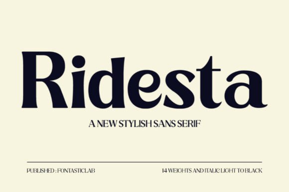 Ridesta: A Dynamic Sans Serif Font for Modern Design Projects