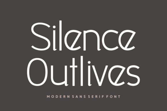 Silence Outlives: A Futuristic Sans Serif Font for Bold Campaign Design