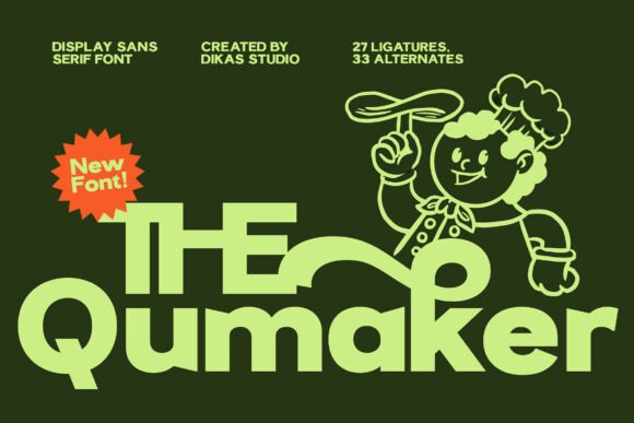 The Qumaker: A Bold Sans Serif Font for Confident Editorial Design